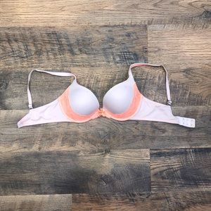 Victoria’s Secret 34D Body Push-Up Bra Nude With Corral Lace